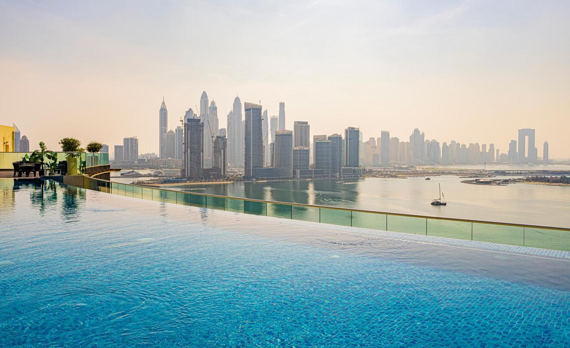 Studio With Pool And Private Beach Access On Palm Jumeirah Dubaj Kültér fotó
