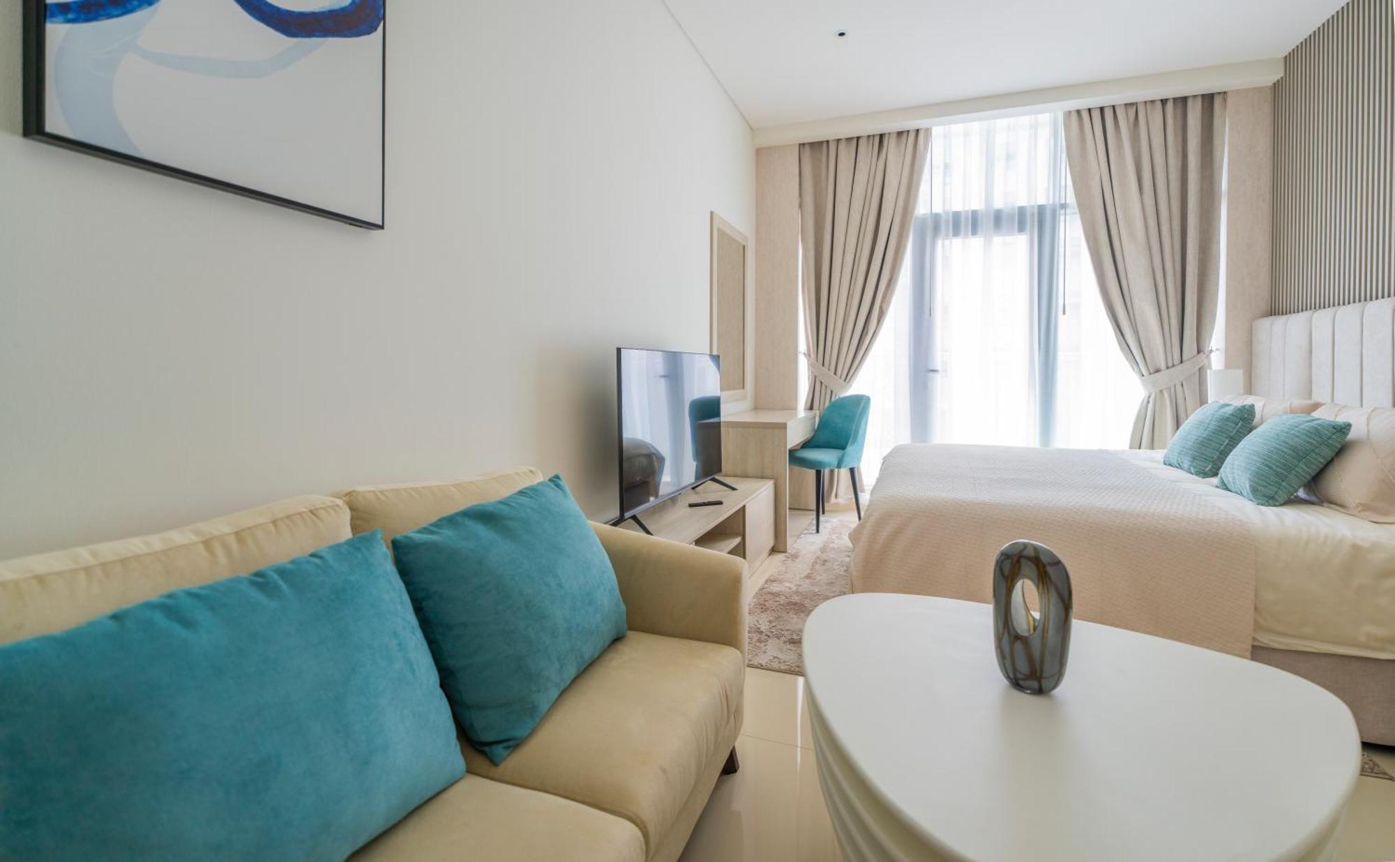 Studio With Pool And Private Beach Access On Palm Jumeirah Dubaj Kültér fotó