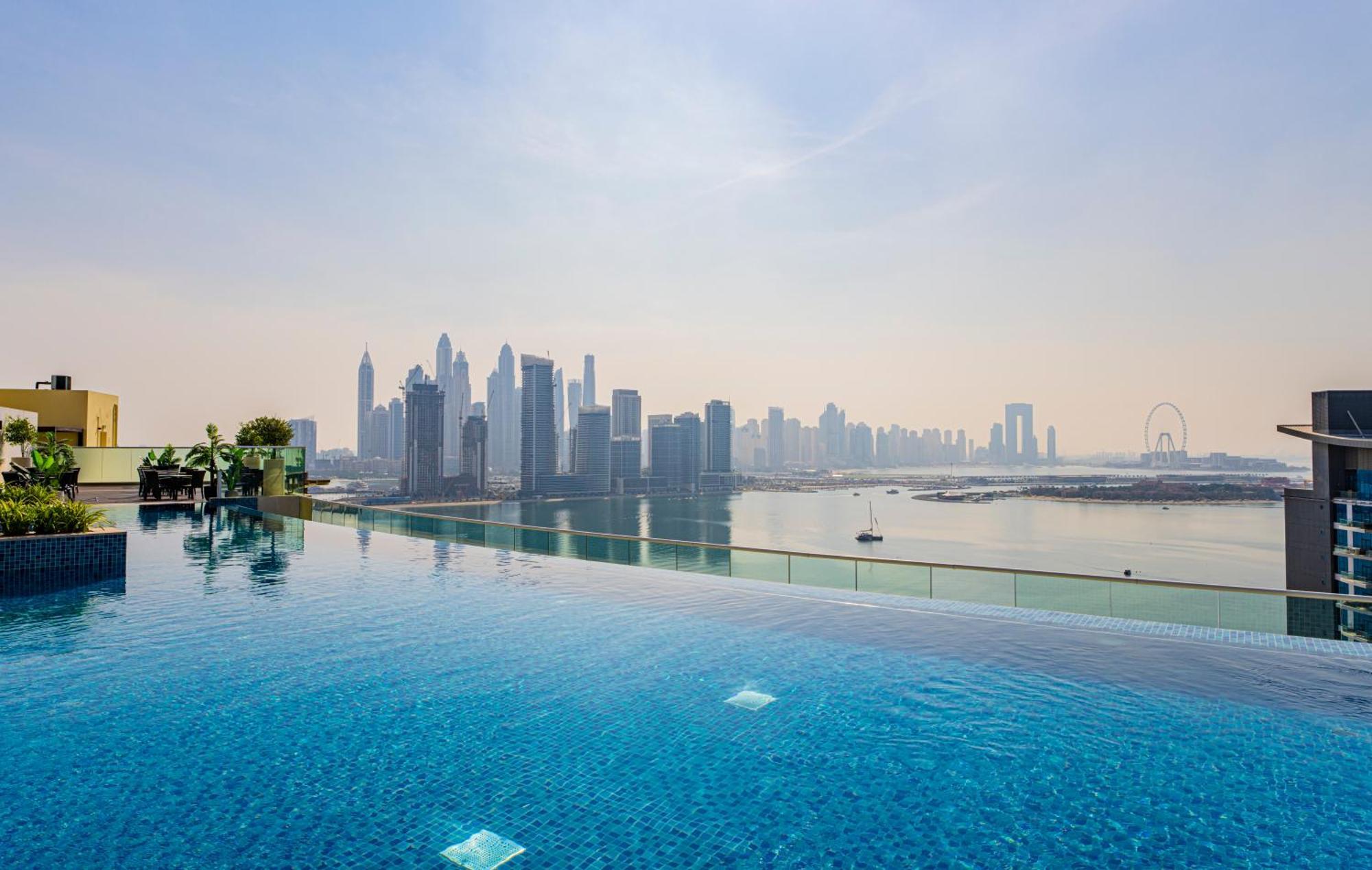 Studio With Pool And Private Beach Access On Palm Jumeirah Dubaj Kültér fotó