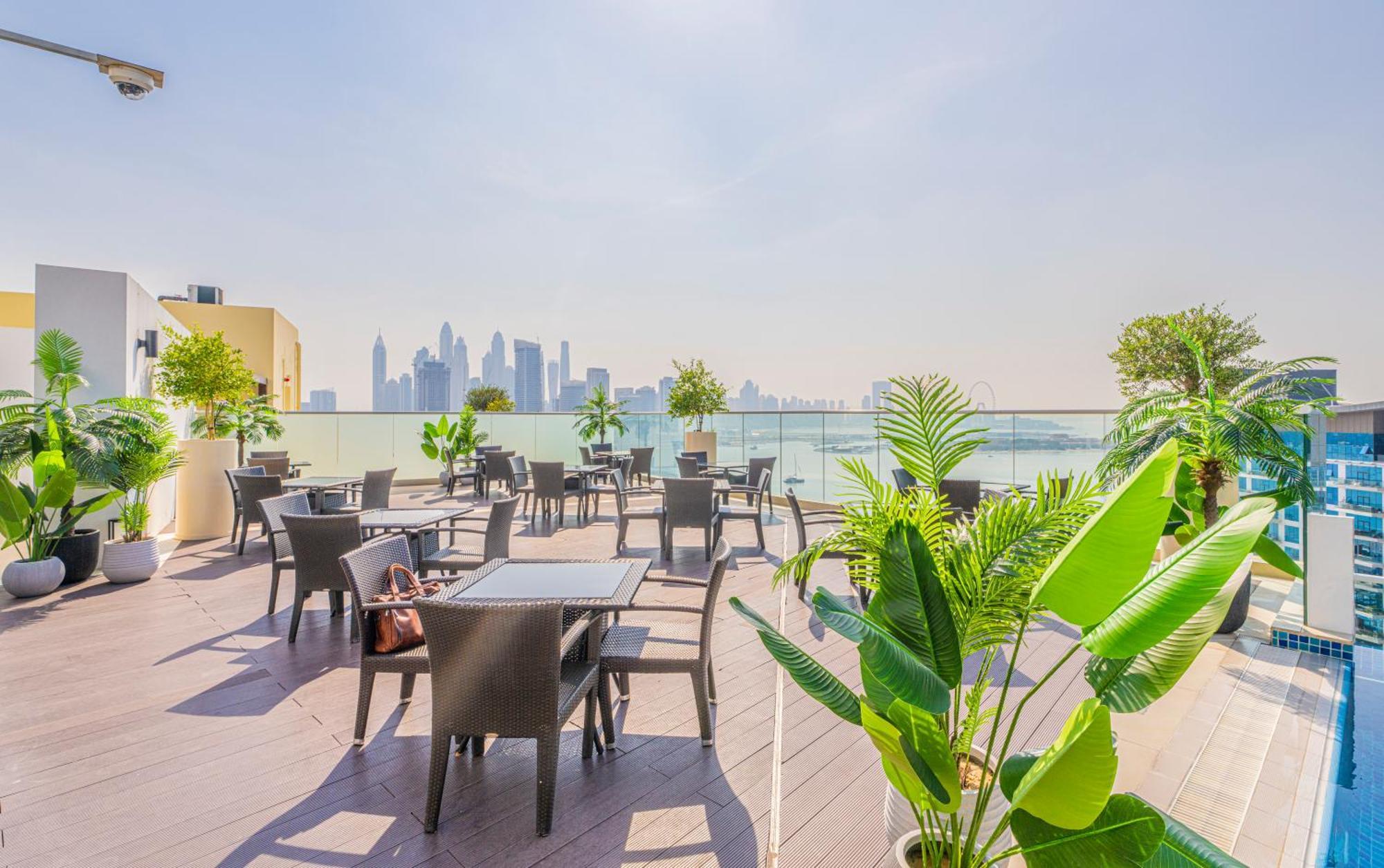 Studio With Pool And Private Beach Access On Palm Jumeirah Dubaj Kültér fotó
