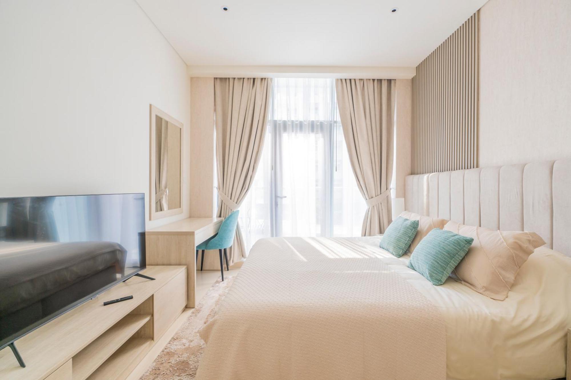 Studio With Pool And Private Beach Access On Palm Jumeirah Dubaj Kültér fotó