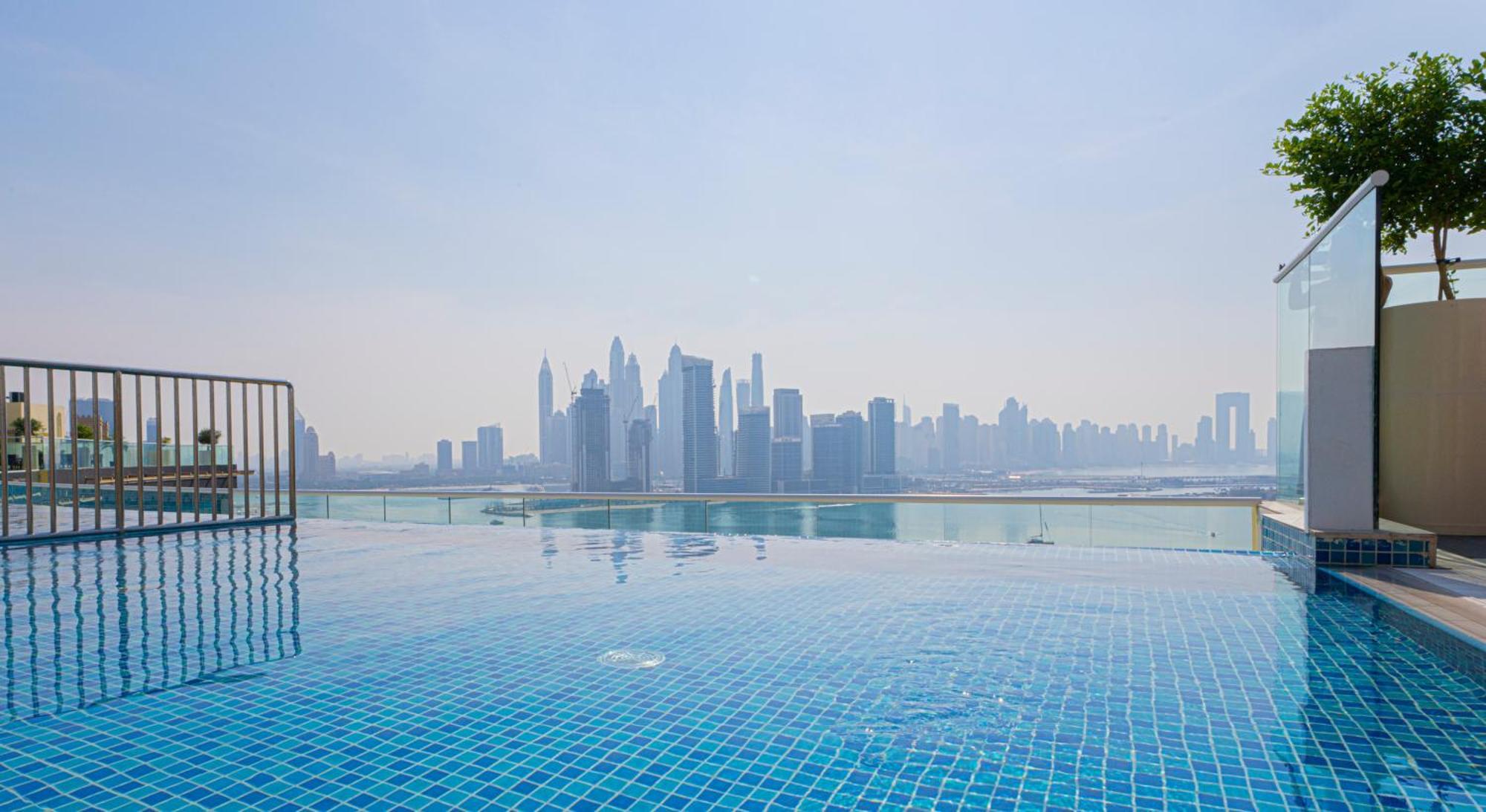 Studio With Pool And Private Beach Access On Palm Jumeirah Dubaj Kültér fotó