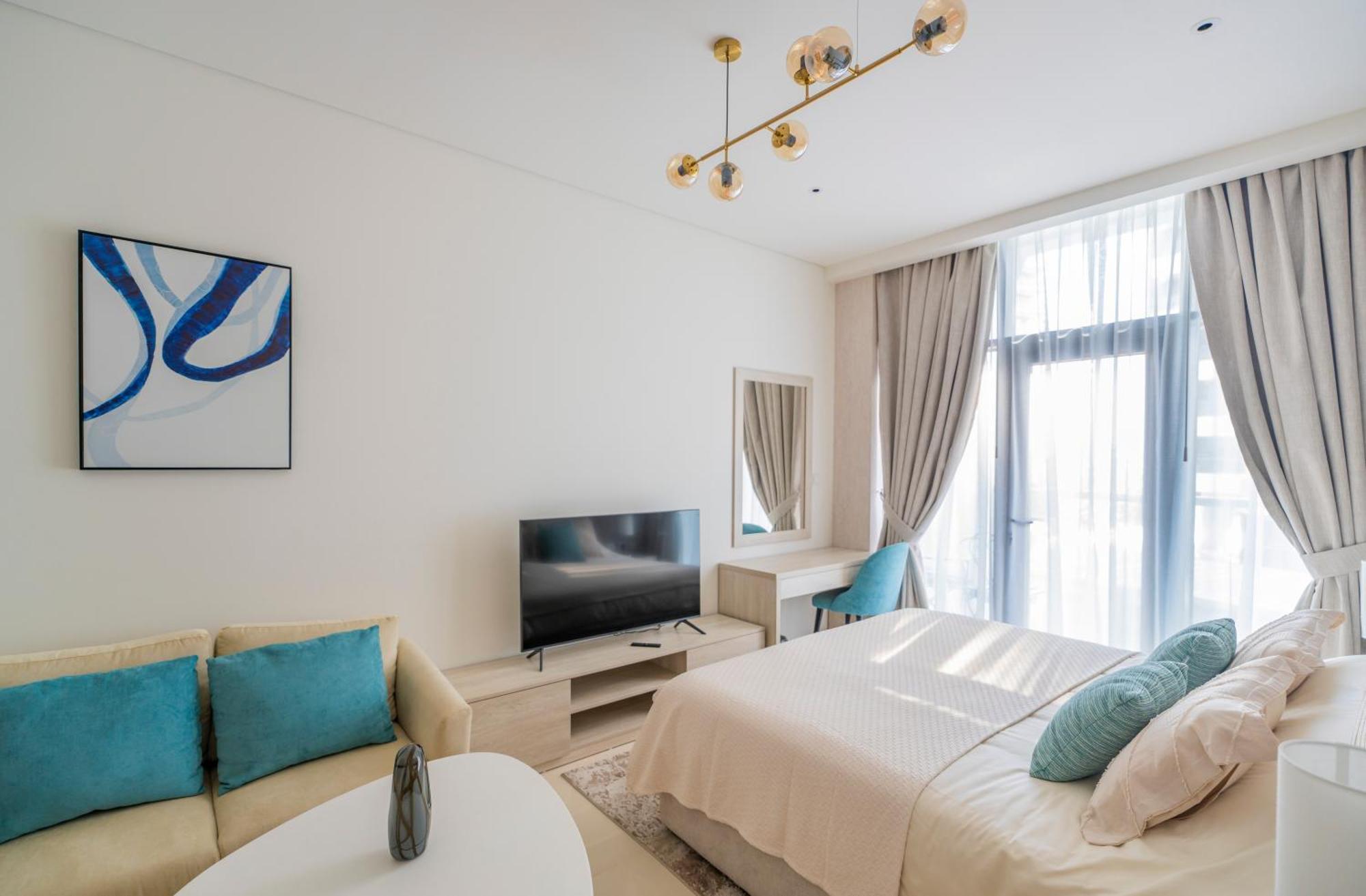 Studio With Pool And Private Beach Access On Palm Jumeirah Dubaj Kültér fotó